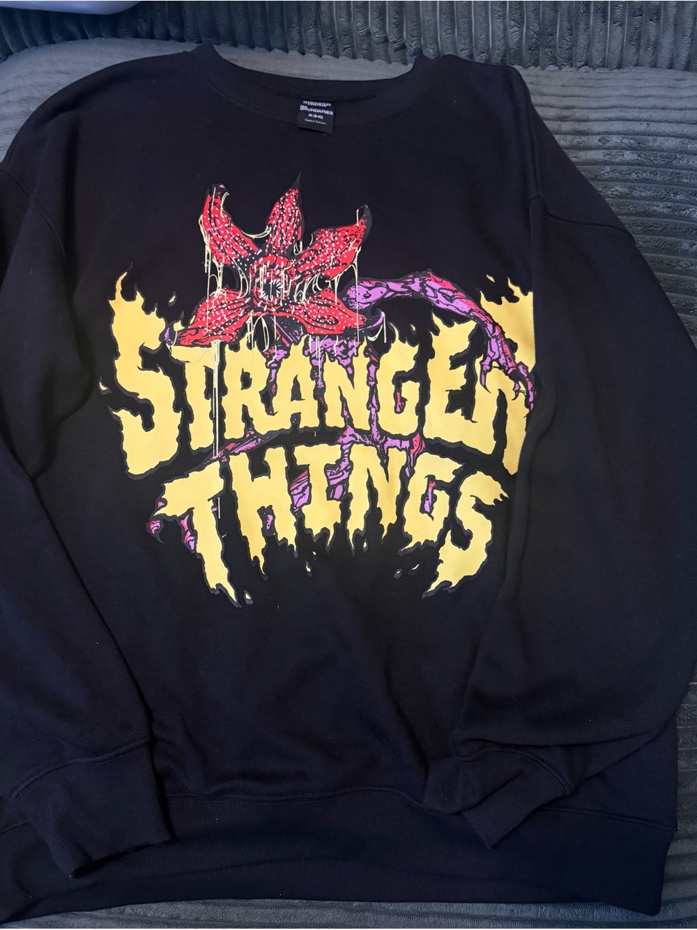 Stranger Things Black Graphic Sweatshirt
